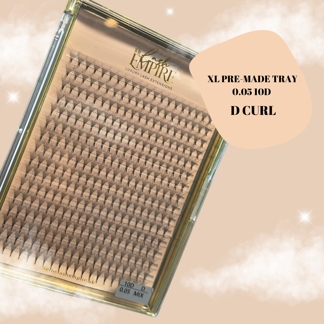 XL pre-made 10D lash tray